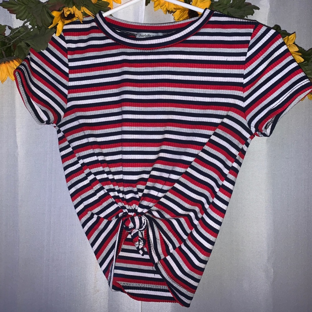 Charolette Russe Stripped Tie Top
